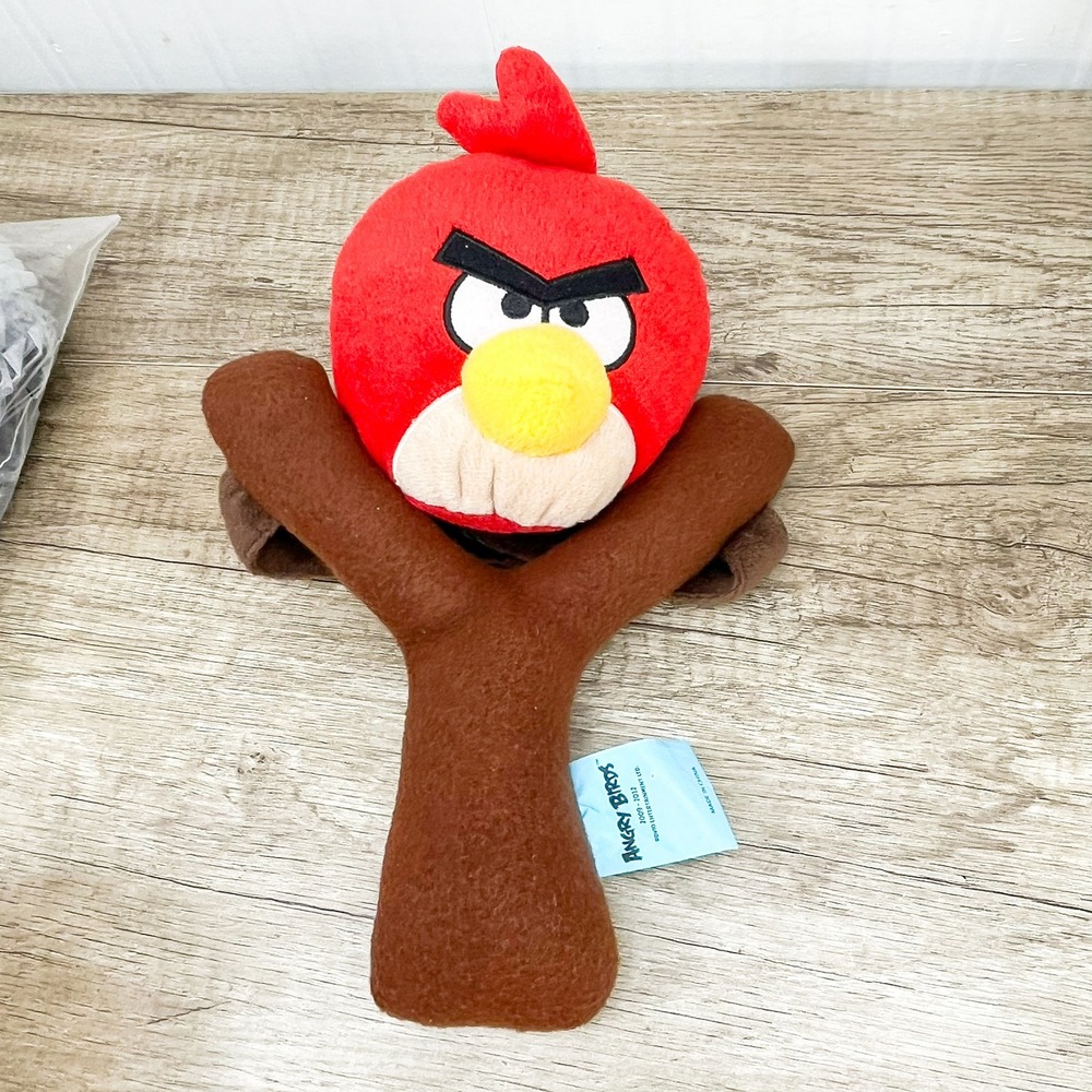 Angry Birds Red Bird Slingshot Plush Toy Rovio 2012 Collectible Soft Stuffed Toy